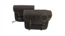 For Royal Enfield Classic 650 Genuine Leather Pannier Bags Rusty Brown With Mounting - SPAREZO